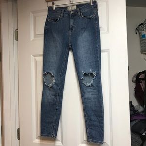 Free People high waisted skinny ankle jeans